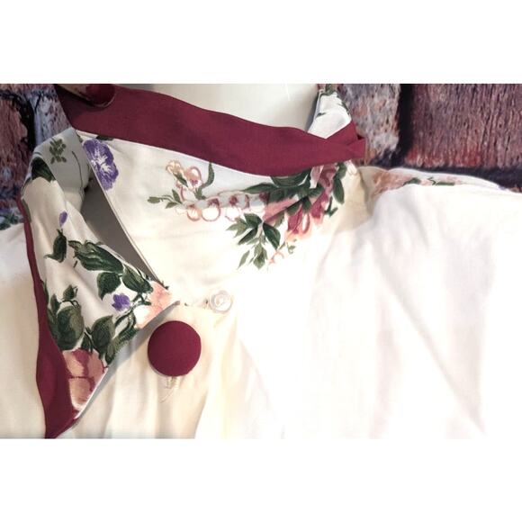 Vintage Hot Stuff Floral button up top Size M - Picture 5 of 8